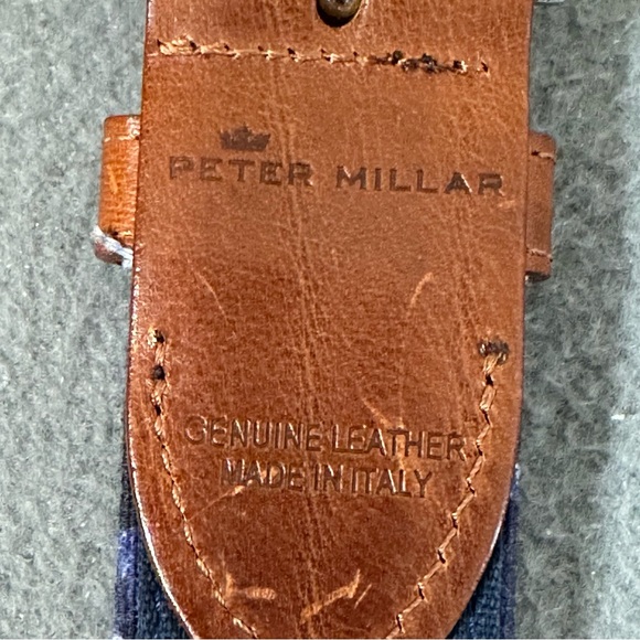 Peter Millar Blue Canvas Belt Mens 36 - Picture 6 of 9